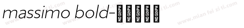 massimo bold字体转换